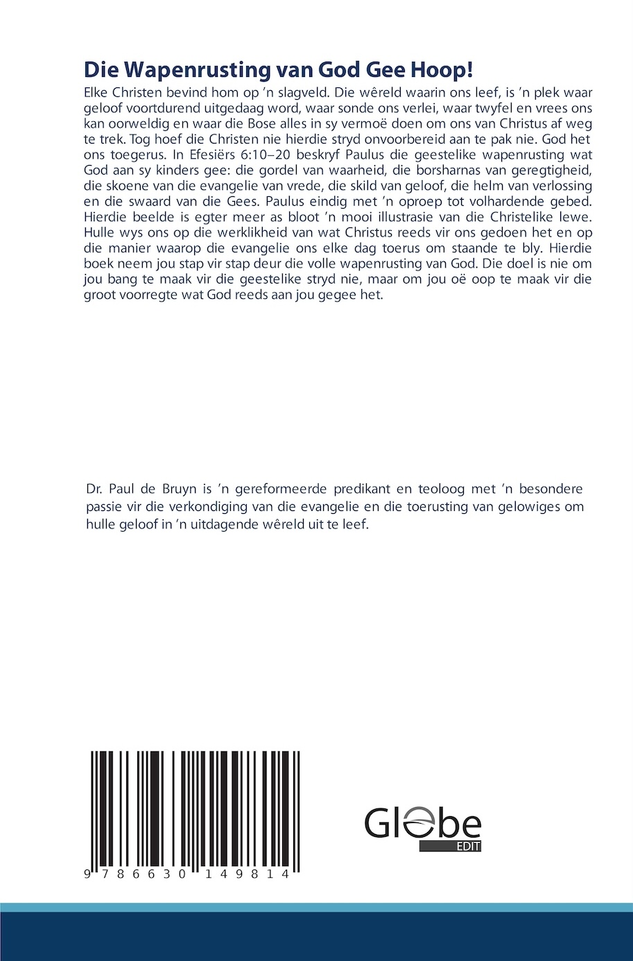 Die Wapenrusting van God Gee Hoop! back cover