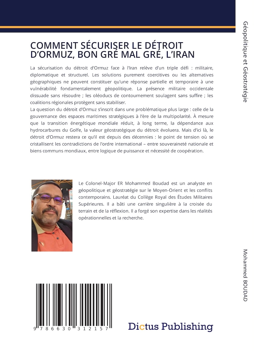 COMMENT SÉCURISER LE DÉTROIT D’ORMUZ, BON GRÉ MAL GRÉ, L’IRAN back cover